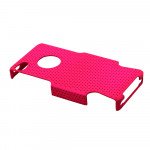 Wholesale iPhone 4 4S Mesh Hybrid Case (Hot Pink-Black)